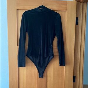 Modcloth Black Long Sleeve Bodysuit